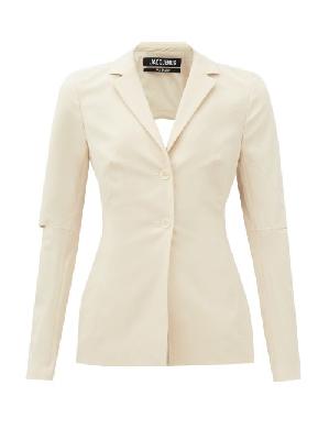 Jacquemus - Melo Cutout Wool-blend Suit Jacket - Womens - Ivory