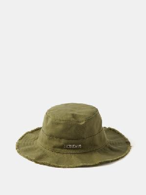 Jacquemus - Artichaut Cotton-canvas Bucket Hat - Mens - Khaki - 56