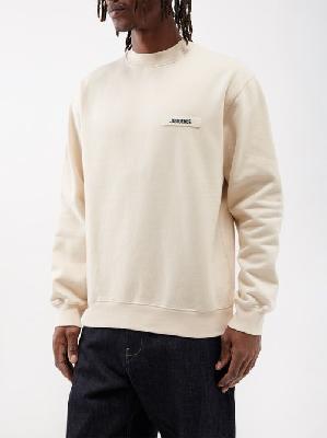 Jacquemus - Logo Patch Cotton-jersey Sweatshirt - Mens - Off White - L