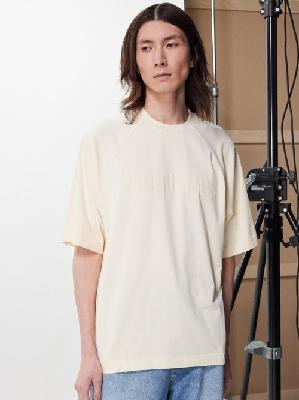 Jacquemus - Typo Raglan-sleeved Cotton T-shirt - Mens - Off White - L