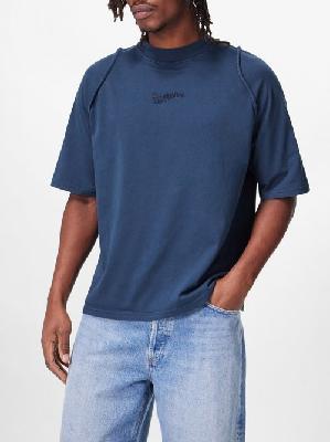 Jacquemus - Camargue Organic-cotton T-shirt - Mens - Blue - L