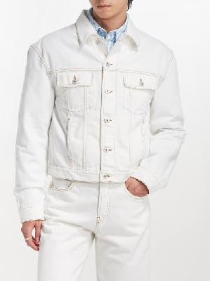 Jacquemus - Nîmes Logo-patch Denim Jacket - Mens - Off White - 52 EU/IT