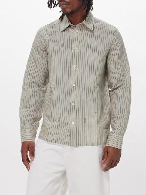 Jacquemus - Striped Silk-blend Shirt - Mens - Green Stripe - 46 EU/IT