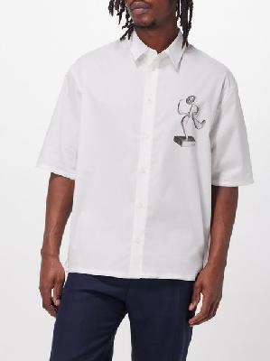 Jacquemus - Cabri Abstract-print Cotton-blend Shirt - Mens - White - 44 EU/IT