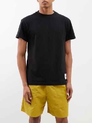 Jil Sander - Pack Of Three Logo-patch Cotton-jersey T-shirts - Mens - Black - M