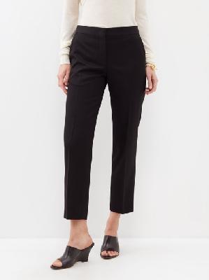 Jil Sander - Wool-grain De Poudre Cropped Trousers - Womens - Black - 32 GER