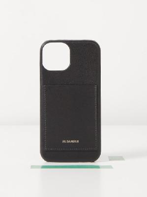 Jil Sander - Leather Iphone® 14 Pro Phone Case - Mens - Black - ONE SIZE