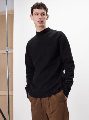 Jil Sander - Crew-neck Merino-wool Sweater - Mens - Black - 48 EU/IT