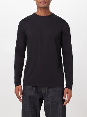 Jil Sander - Cotton-blend Long-sleeved T-shirt - Mens - Black - L