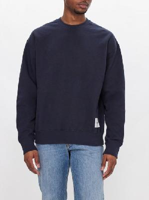 Jil Sander - Logo-patch Cotton-jersey Oversized Sweatshirt - Mens - Navy - XL