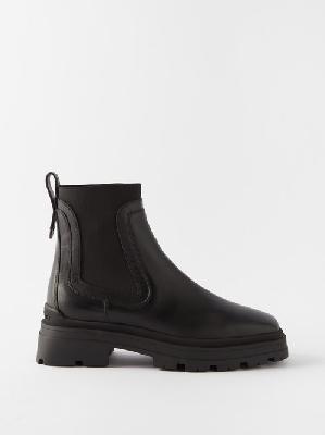 Jimmy Choo - Veronique 45 Leather Ankle Boots - Womens - Black - 35 EU/IT