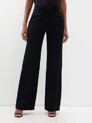 Joseph - Morissey Textured-satin Tailored Trousers - Womens - Black - 36 FR