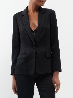 Joseph - Joaquim Textured-satin Tailored Jacket - Womens - Black - 32 FR