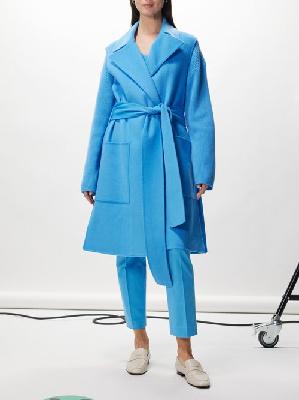 Joseph - Garance Sleeveless Wool-blend Coat - Womens - Blue - 36 FR