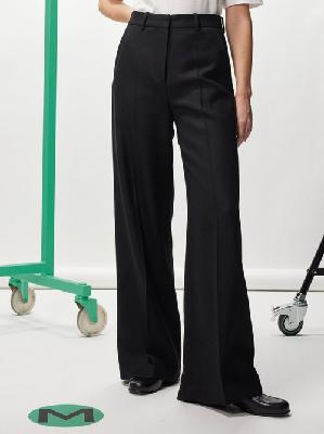 Joseph - Alana Wool-blend Wide-leg Trousers - Womens - Black - 32 FR