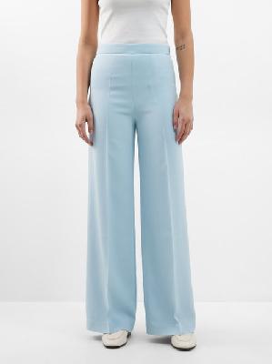 Joseph - Alane Cady Wide-leg Trousers - Womens - Light Blue - 34 FR