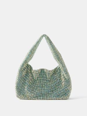 Kara - Mini Crystal-embellished Mesh Shoulder Bag - Womens - Light Green - ONE SIZE