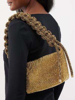 Kara - Crystal-mesh Shoulder Bag - Womens - Gold - ONE SIZE