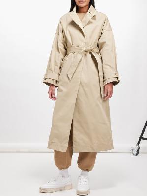 Kassl Editions - Belted Cotton-gabardine Trench Coat - Womens - Beige - 34 FR