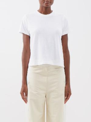 Khaite - Emmylou Cotton-jersey T-shirt - Womens - White - L