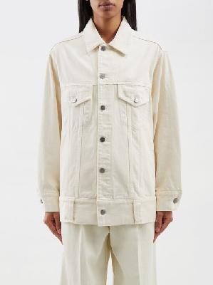 Khaite - Grizzo Oversized Denim Jacket - Womens - Ivory - L