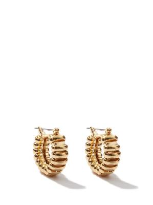 Laura Lombardi - Camilla 14kt Gold-plated Hoop Earrings - Womens - Gold - ONE SIZE