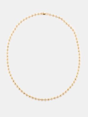 Laura Lombardi - Ball-chain 14kt Gold-plated Necklace - Womens - Yellow Gold - ONE SIZE