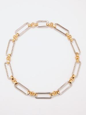 Laura Lombardi - Stanza Platinum-plated & 14kt Gold-plated Necklace - Womens - Gold Silver - ONE SIZE