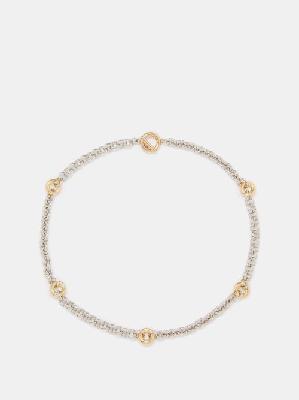 Laura Lombardi - Fillia 14kt Gold And Platinum-plated Necklace - Womens - Silver Multi - ONE SIZE