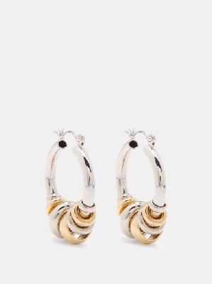 Laura Lombardi - Radda Platinum & 14kt Gold-plated Hoop Earrings - Womens - Silver Multi - ONE SIZE