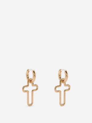 Laura Lombardi - Mini Madda 14kt Gold-plated Hoop Earrings - Womens - Gold - ONE SIZE