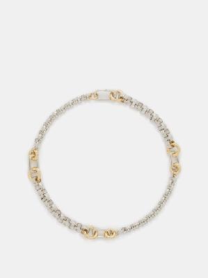 Laura Lombardi - Pietra Platinum 14kt Gold-plated Necklace - Womens - Silver Multi - ONE SIZE