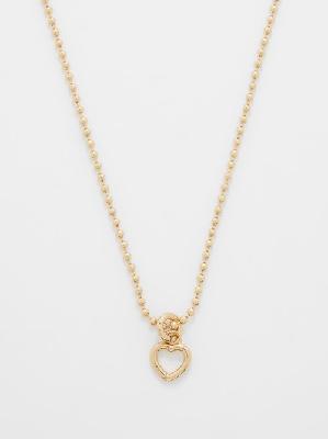 Laura Lombardi - Mini Teresa 14kt Gold-plated Ball-chain Necklace - Womens - Gold - ONE SIZE