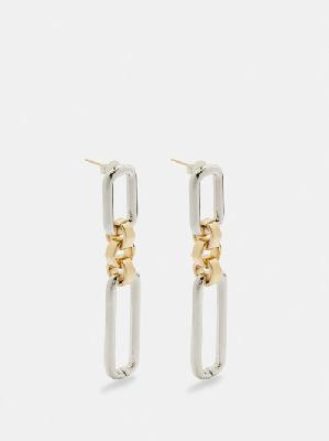 Laura Lombardi - Stanza Platinum-plated & 14kt Gold-plated Earrings - Womens - Gold - ONE SIZE