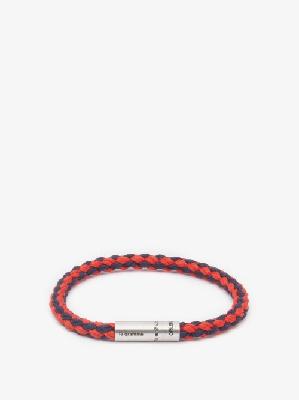 Le Gramme - X Orlebar Brown Nato And Sterling-silver Bracelet - Mens - Navy Red - 17 CM