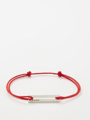Le Gramme - 5g Cord & Sterling Silver Bracelet - Mens - Red - ONE SIZE