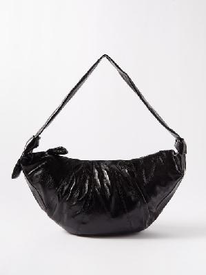 Lemaire - Croissant Large Coated-canvas Bag - Womens - Black - ONE SIZE
