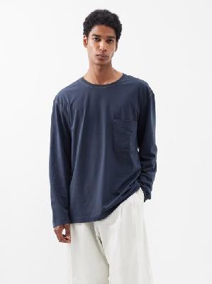 Lemaire - Cotton-jersey Long-sleeved T-shirt - Mens - Navy - L