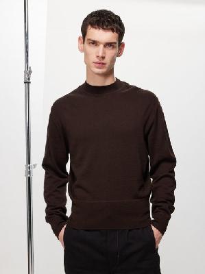 Lemaire - Crew-neck Wool-blend Sweater - Mens - Brown - L