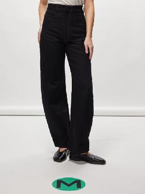 Lemaire - High-rise Twisted-seam Jeans - Womens - Black - 38 FR