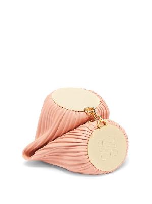 Loewe - Pleated Leather Bracelet Bag - Womens - Light Pink