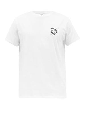 Loewe - Anagram-embroidered Cotton Jersey T-shirt - Mens - White - XS