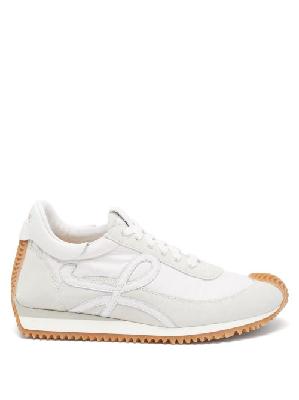 Loewe - Flow Runner Shell And Suede Trainers - Womens - White - 35 EU/IT