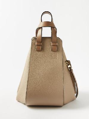 Loewe - Hammock Small Grained-leather Handbag - Womens - Beige - ONE SIZE
