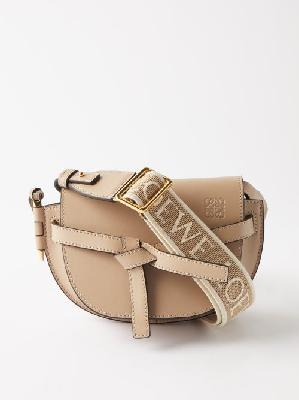 Loewe - Gate Mini Leather Cross-body Bag - Womens - Beige - ONE SIZE