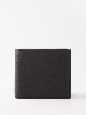 Loewe - Anagram-debossed Grained-leather Bi-fold Wallet - Mens - Black - ONE SIZE