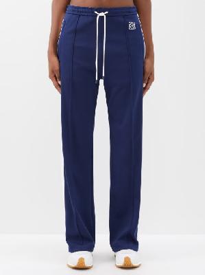 Loewe - Anagram-embroidered Jersey Track Pants - Womens - Navy - S