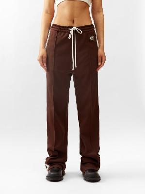 Loewe - Anagram-embroidered Jersey Track Pants - Womens - Brown - M