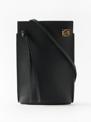 Loewe - Dice Mini Leather Cross-body Bag - Womens - Black - ONE SIZE