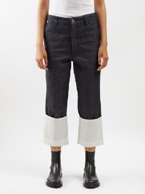 Loewe - Fisherman Cropped Jeans - Womens - Dark Denim - 34 FR